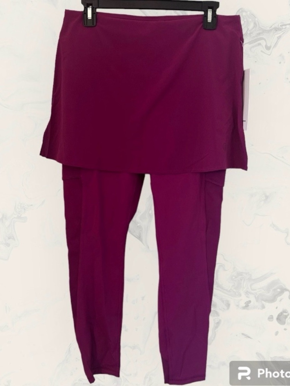 Lululemon Athletica NWT 2 in 1 Skirted Leggings Tight Tennis Magenta